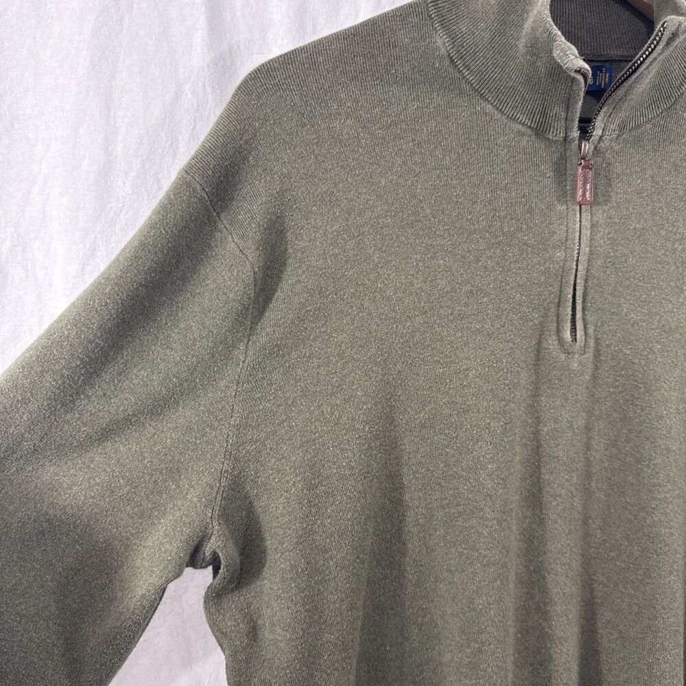Polo Ralph Lauren 1/4 Zip Green Pullover Mens Sz XL Pima Cotton Preppy Old Money - Picture 4 of 13